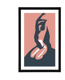 Ženy Plakát s paspartou jemnost ženského těla