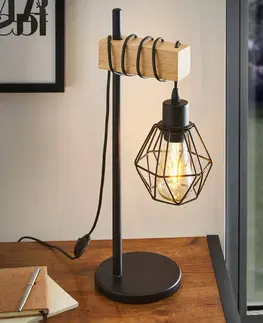 Světla na parapety EGLO Townshend 5 stolní lampa s klecovým stínidlem