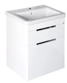 Koupelnový nábytek SAPHO ELLA umyvadlová skříňka 56,5x65x43cm, 2x zásuvka, bílá EL062-3030