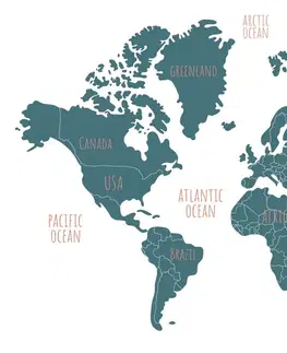 Samolepící tapety Samolepící tapeta moderní mapa světa