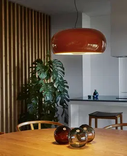 Závěsná světla Marset Závěsné svítidlo MARSET Vetra LED, Ø 43 cm, jantarová barva