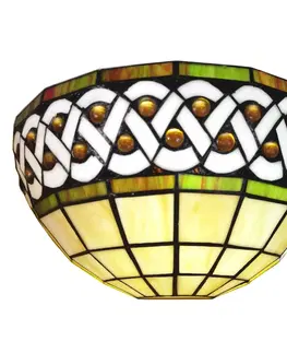 Svítidla Nástěnná Tiffany lampa Nancy -31*15*21 cm Clayre & Eef 5LL-6150