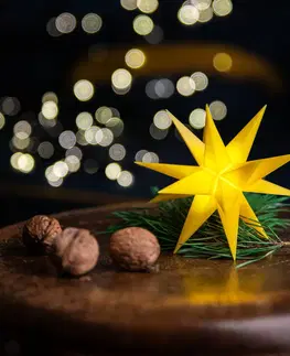 Vánoční světelná hvězda STERNTALER Sterntaler LED hvězda IP44 18bodová žlutá Ø 40 cm