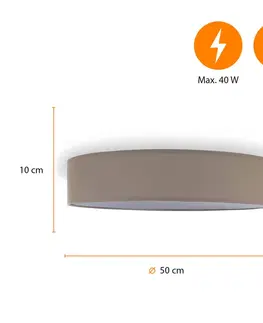 Stropní svítidla Smartwares Stropní svítidlo Mia, hnědé, Ø 50 cm