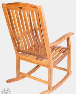 Zahradní židle a křesla DEOKORK Zahradní houpací křeslo z teaku CLAUDIO