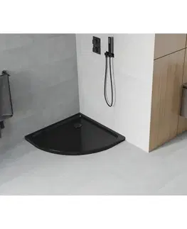 Sprchové vaničky Sprchová vanička MEXEN FLAT s černým sifonem 70 x 70 cm černá