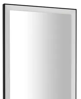Koupelnová zrcadla SAPHO GANO zrcadlo s LED osvětlením 60x80cm, černá LG260