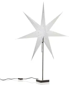 Vánoční světelná hvězda Markslöjd Stojací hvězda Solvalla, výška 100 cm, stříbrná