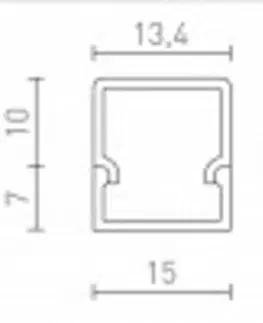 Profily RED - DESIGN RENDL RENDL LED PROFILE H přisazený 1m bílá matný akryl/hliník  R14089