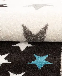 Dětské koberce Rozkošný modrý koberec s hvězdami