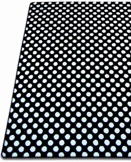 Koberce a koberečky Dywany Lusczow Kusový koberec SKETCH JAMIE bílý / černý - tečky, velikost 180x270