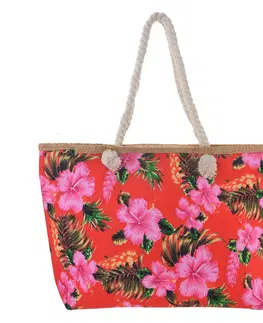 Nákupní tašky a košíky Červená nákupní/plážová taška Hawai - 55*33*13 cm Juleeze ZBG0177R