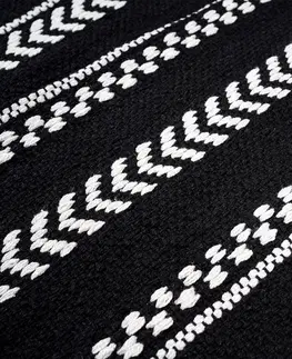 Koberce a koberečky Koberec černobílý bavlněný, 120 x 180 cm
