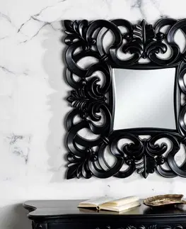 Zrcadla Závěsné zrcadlo ALAS Dekorhome Černá