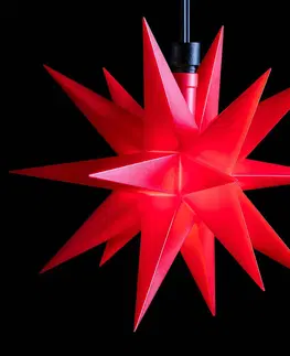 Světelné venkovní řetězy STERNTALER LED světelný řetěz 3 mini hvězdy venkovní červená