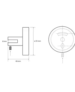 Regály a poličky SAPHO XR009 X-Round držáky skleněné poličky 8 mm, stříbrná