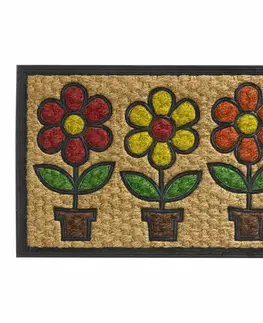 Koberce a koberečky Vopi Kokosová rohožka Boucara Decor Flower pots, 40 x 60 cm