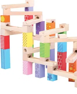 Dřevěné hračky Bigjigs Toys Dřevěná kuličková dráha VELASKO vícebarevná