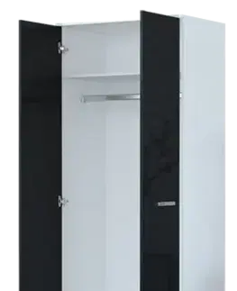 Šatní skříně Idzczak Meble Šatní skříň FRANCO C 80 cm černá