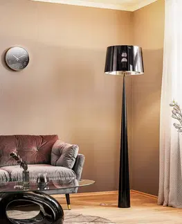 Stojací lampy Aluminor Stojací lampa Totem LS s chromovanou úpravou černá