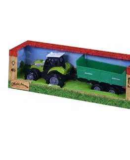 Hračky RAPPA - Traktor se zvukem a světlem se zelenou vlečkou