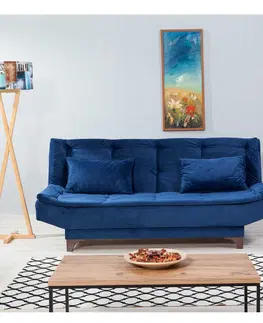 Pohovky a gauče Pohovka s lůžkem KELEBEK trojmístná modrá