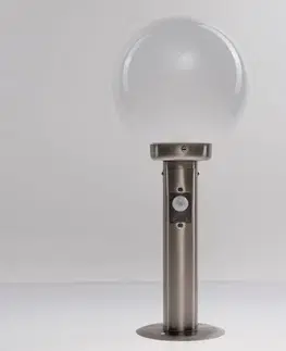 Sloupková světla Lindby Podstavná lampa Vedran s detektorem pohybu