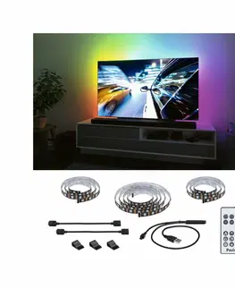 LED pásky na USB PAULMANN EntertainLED USB LED Strip osvětlení TV 65 Zoll 2,4m 4W 60LEDs/m RGB+