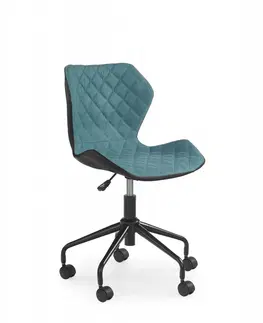Kancelářské židle HALMAR Kancelářská židle Dorie tyrkysová/černá