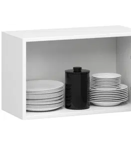 Kuchyňské dolní skříňky Ak furniture Závěsná kuchyňská skříňka Olivie W 60 cm bílá/beton