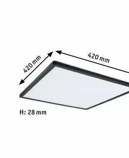 LED stropní svítidla PAULMANN LED Panel 3-krokové-stmívatelné Atria Shine hranaté 420x420mm 2700lm 3000K černá