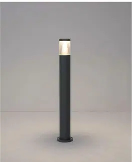 Stojací svítidla NOVA LUCE venkovní sloupkové svítidlo ROCK černý hliník stříbrný hliník a čirý akryl LED 8W 3000K 220-240V 120st. IP65 9905024