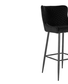 Barové židle Norddan Designová barová židle Laurien černá