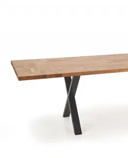 Jídelní stoly Jídelní stůl APEX masivní dub Halmar 160x90 cm