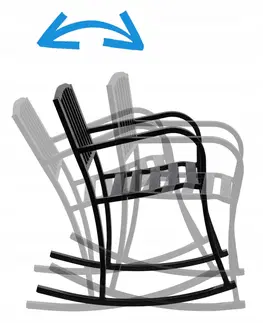 Zahradní židle a křesla Garden Line Zahradní houpací křeslo HOUPA černé