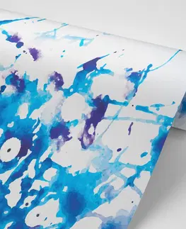 Abstraktní tapety Tapeta modrý akvarel v abstraktním provedení