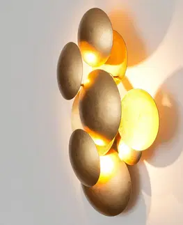 Nástěnná svítidla Holländer LED nástěnné svítidlo Bolladaria, 3 zdroje, zlatá