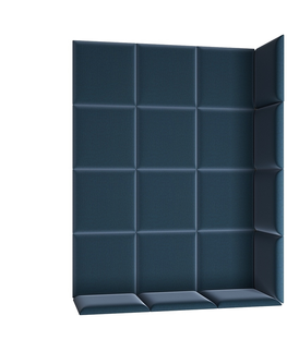 Postele Dekorační nástěnný panel MATEO 120x160 cm, tmavě modrá