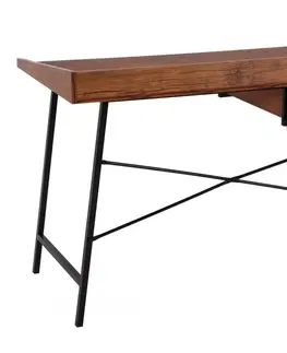 Pracovní stoly Psací stůl se zásuvkou Dekorhome Dub