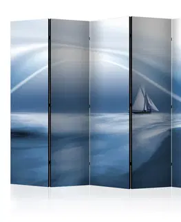 Paravány Paraván Lonely sail drifting Dekorhome 225x172 cm (5-dílný)