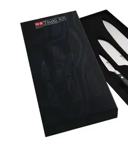 Kuchyňské nože Tsuki - sada 3 nožů z damaškové oceli