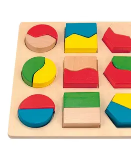 Dřevěné hračky Woody Destička s geometrickými tvary 
