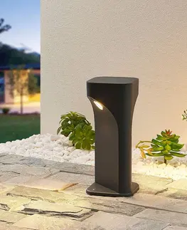 Sloupková světla Lucande Lucande Valdeta LED svítidlo na soklu, výška 30 cm