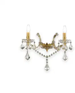 Klasická nástěnná svítidla Ideal Lux FLORIAN AP2 CROMO SVÍTIDLO NÁSTĚNNÉ 035642