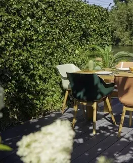 Zahradní židle a křesla Hartman Sophie Teak Zahradní Jídelní Židle s područkami - night green