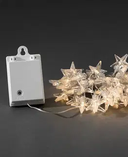 Světelné řetězy Konstsmide Christmas Venkovní světelný řetěz hvězdy 40 LED baterie