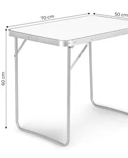 Zahradní nábytek Skládací cateringový stůl 70x50 cm bílý
