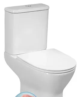 Záchody Bruckner DARIO RIMLESS WC kombi mísa s nádržkou, spodní/zadní odpad, bílá 201.431.4