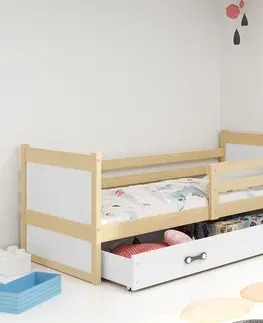 Postele BMS Dětská postel RICO 1 | borovice 90 x 200 cm Barva: Bílá
