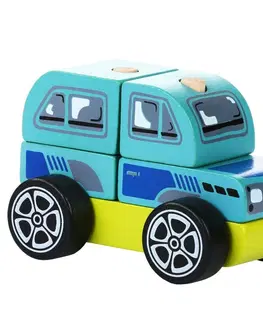 Hračky CUBIKA - Cubik 13180 Terénní vozidlo - dřevěná skládačka 5 dílů